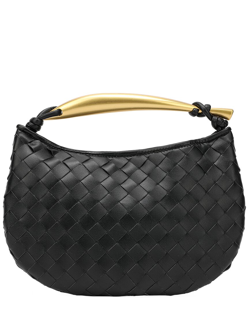 Tiffany & Fred Paris Woven Leather Top Handle Clutch