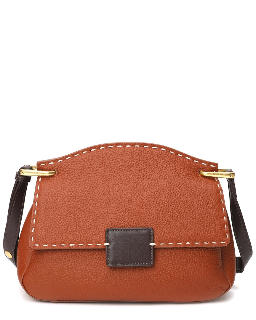 Tiffany & Fred Paris Full-grain Leather Messenger Bag
