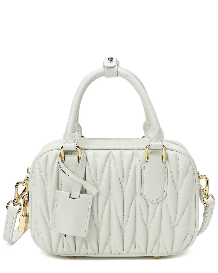 Tiffany & Fred Paris Pleated Leather Satchel
