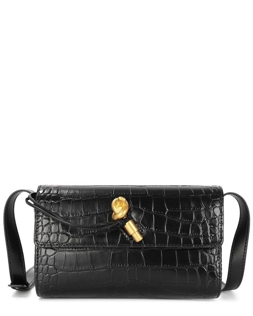 Tiffany & Fred Paris Croc-embossed Leather Crossbody
