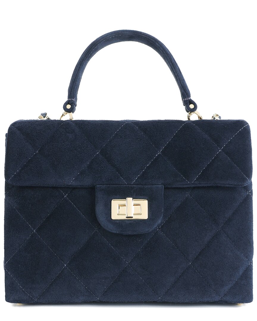 Tiffany & Fred Paris Quilted Suede Satchel