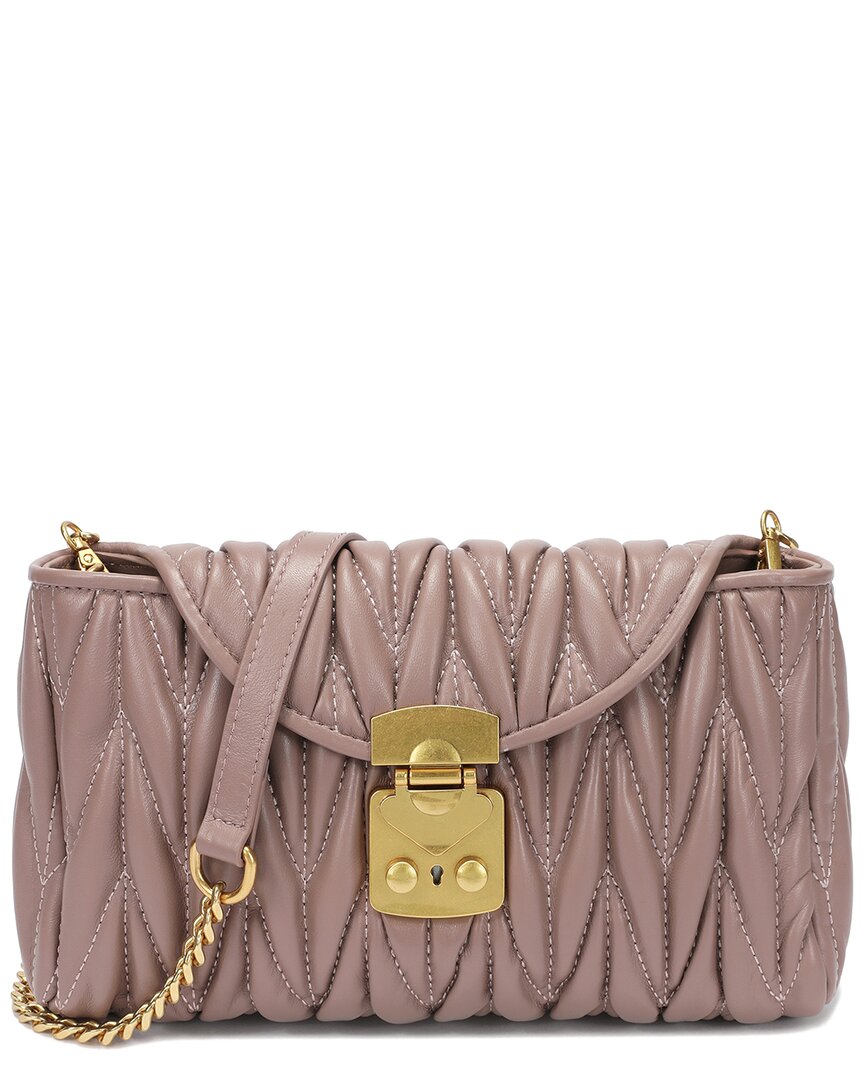 Tiffany & Fred Paris Quilted Lambskin Messenger Bag