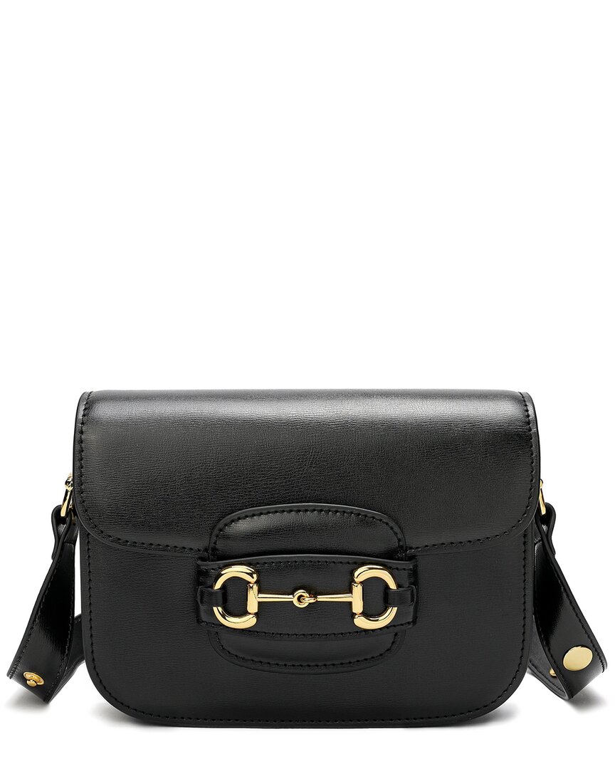 Tiffany & Fred Paris Top-grain Leather Foldover Messenger Bag