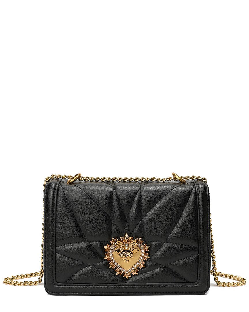 Tiffany & Fred Paris Heart Shaped Quilted Leather Messenger Bag