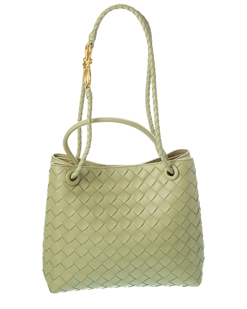Tiffany & Fred Paris Woven Leather Top Handle Bag