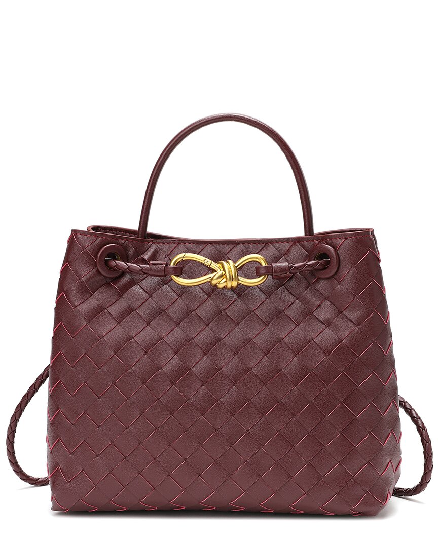 Tiffany & Fred Paris Woven Leather Top Handle Shoulder Bag