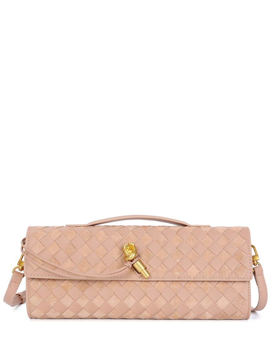 Tiffany & Fred Paris Hand-woven Leather Clutch