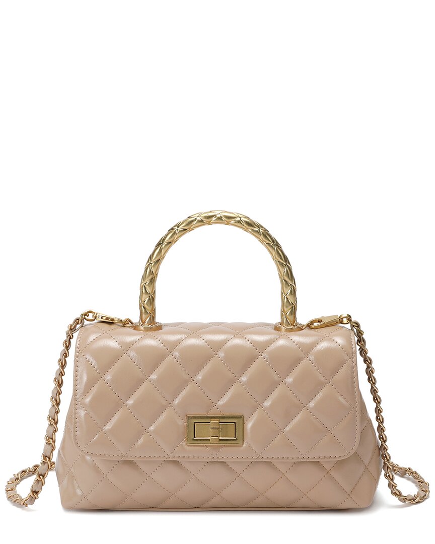 Tiffany & Fred Paris Luxe Quilted Leather Mini Handle Satchel