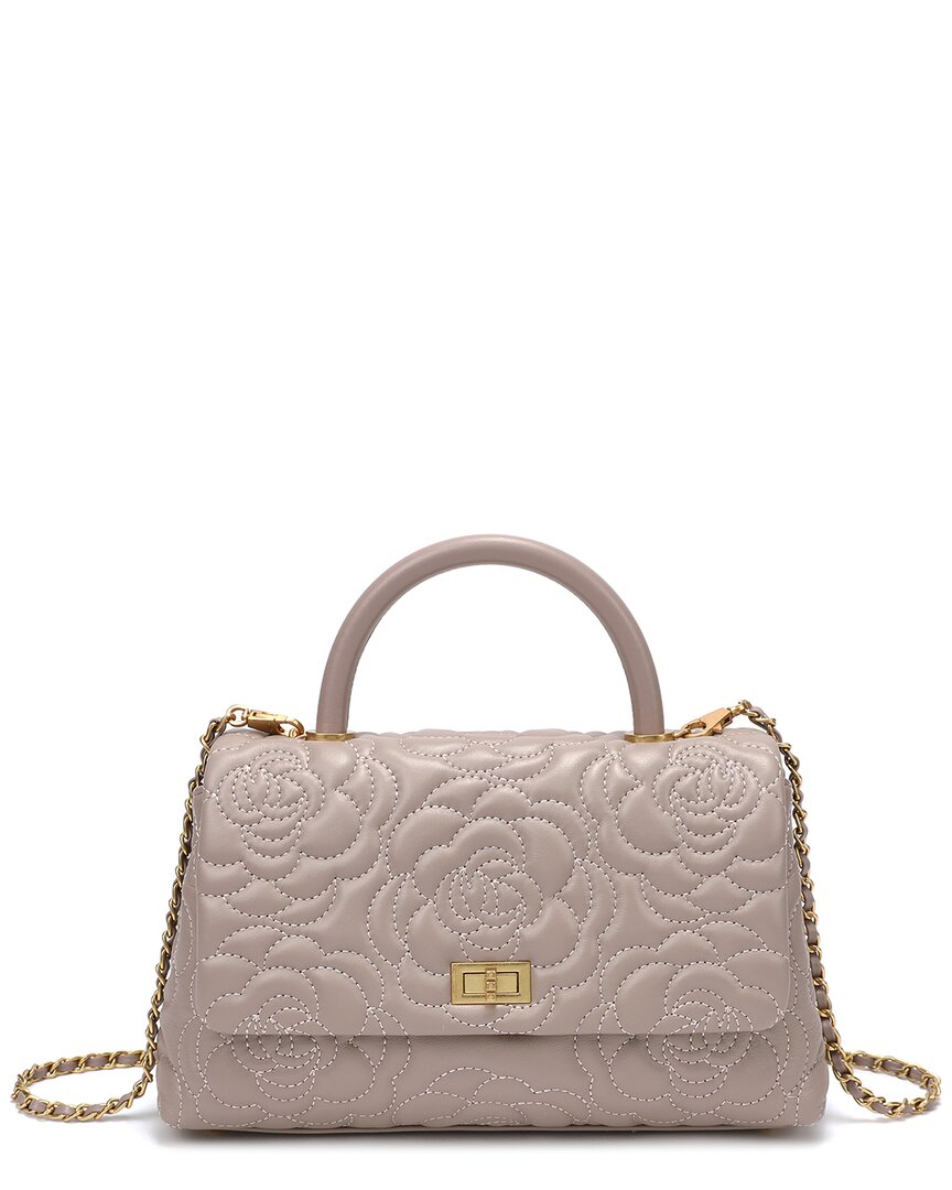 Tiffany & Fred Paris Quilted Large Leather Satchel