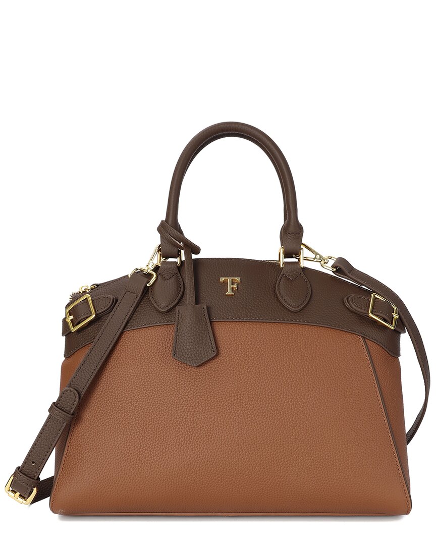 Tiffany & Fred Paris Grained Leather Top-handle Satchel