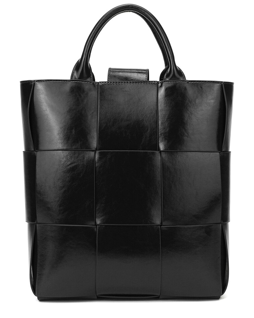 Tiffany & Fred Paris Woven Leather Top Handle Tote