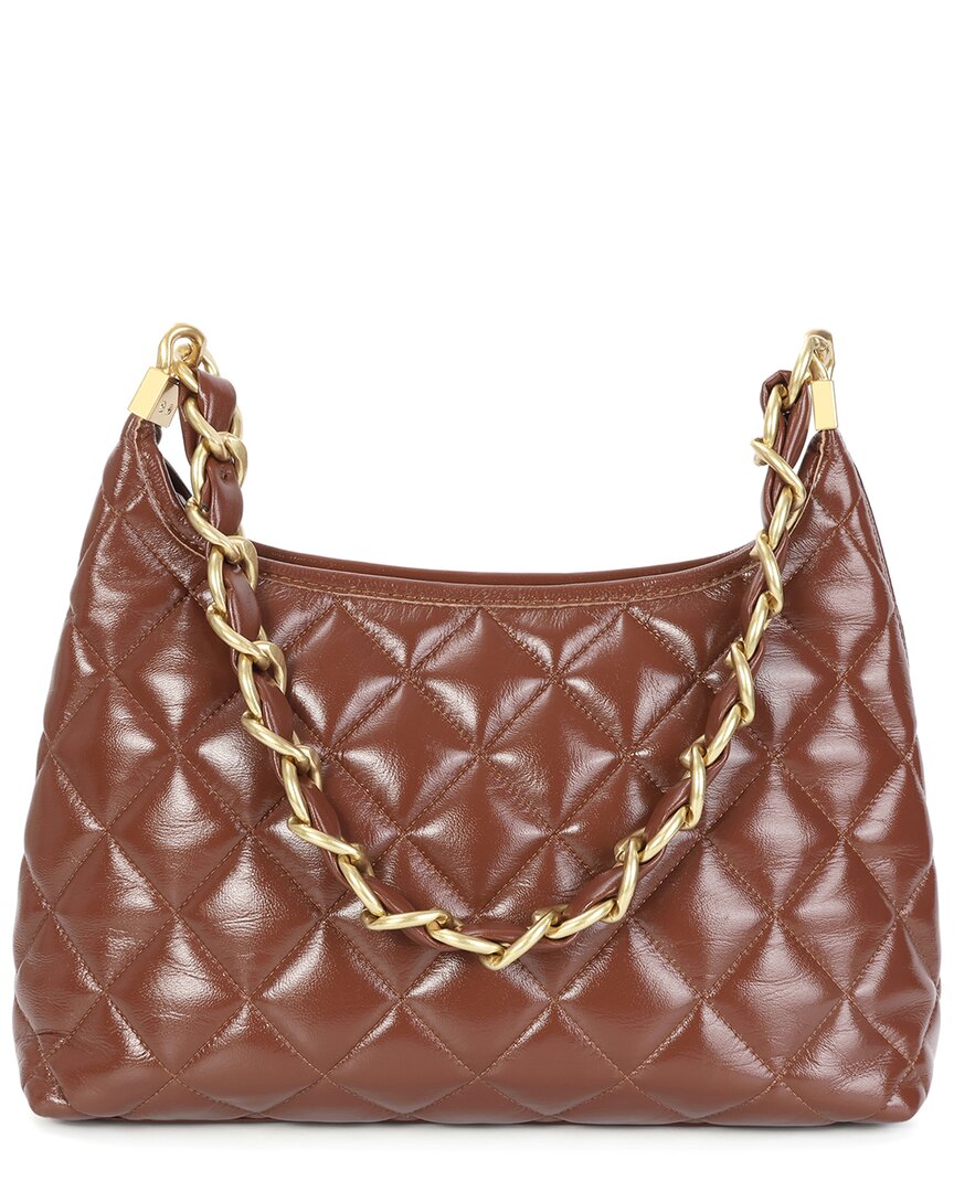 Tiffany & Fred Paris Shiny Leather Hobo Bag