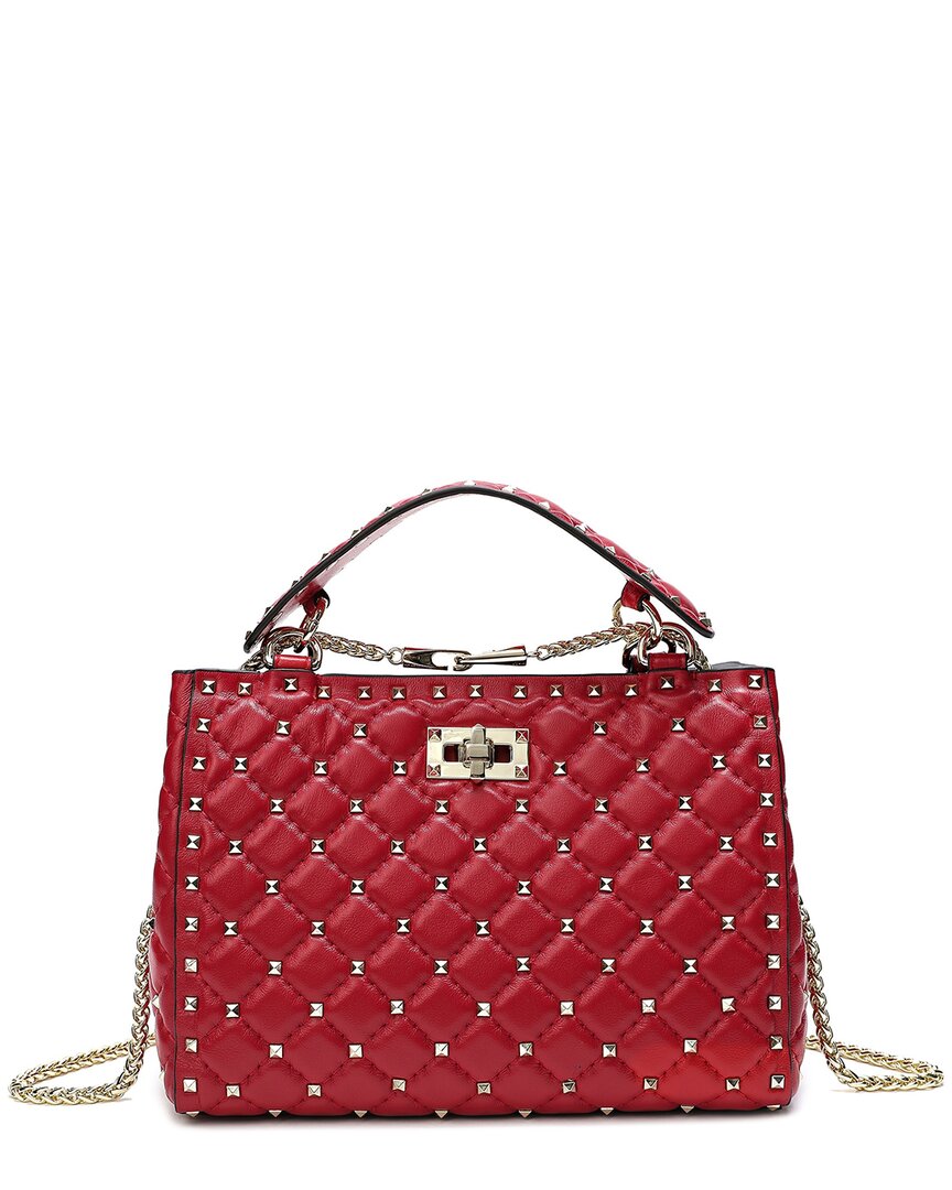 Tiffany & Fred Paris Quilted & Studded Leather Tote