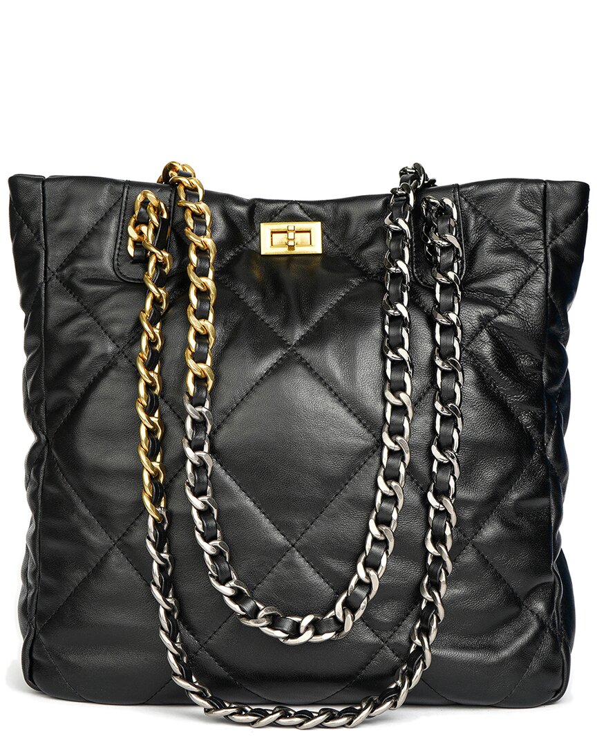 Tiffany & Fred Paris Quilted Leather Tote