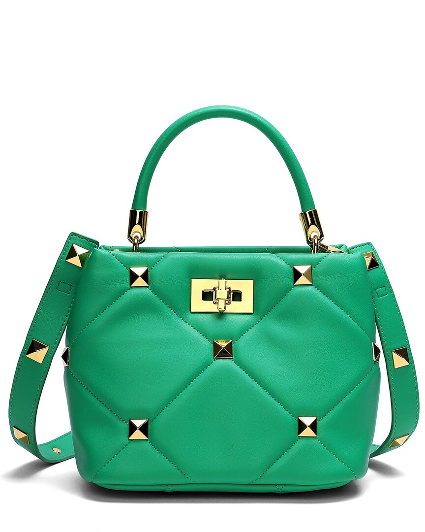 Tiffany & Fred Paris Quilted & Studded Leather Satchel