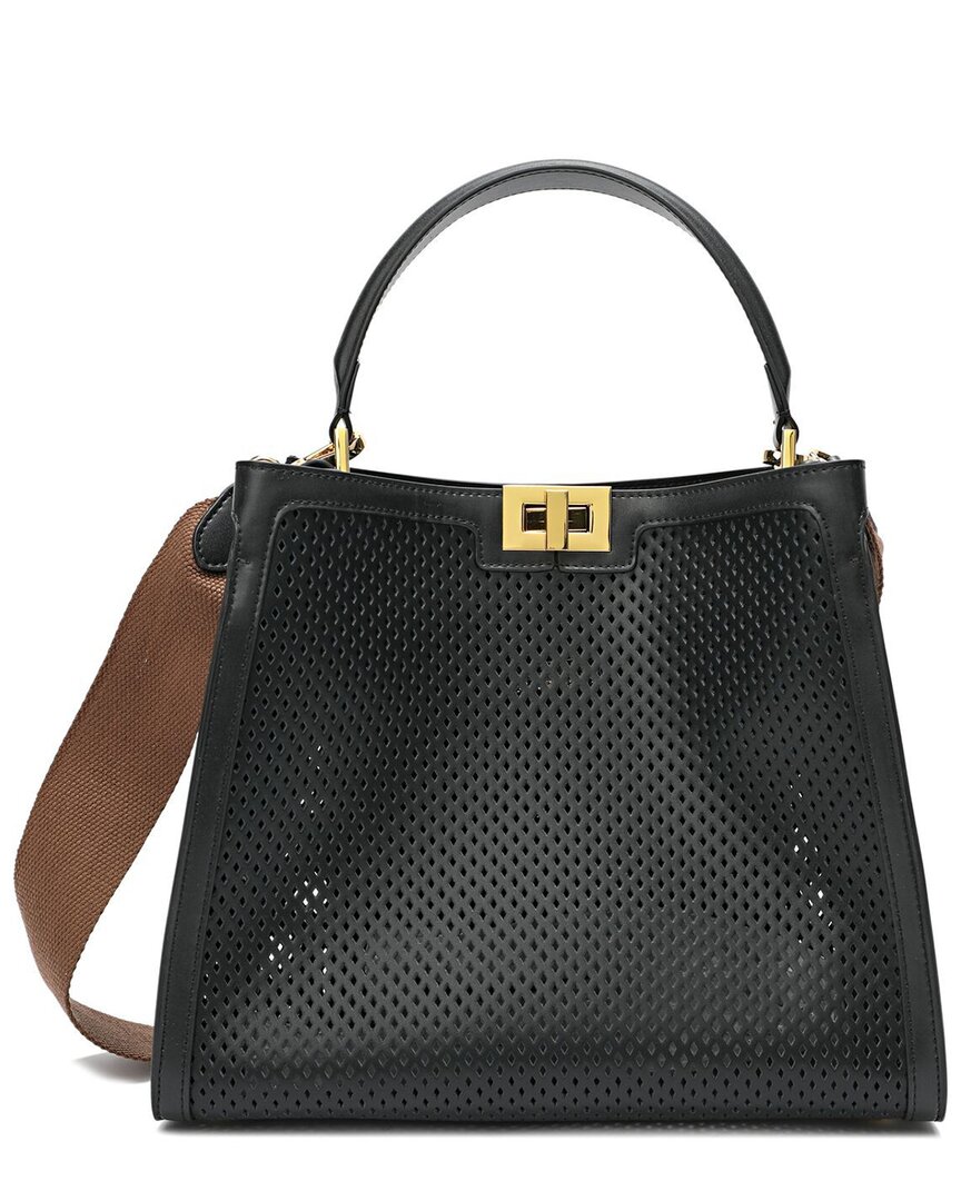 Tiffany & Fred Paris Perforated Leather Shoulder Bag