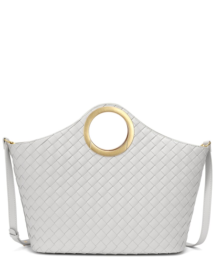 Tiffany & Fred Paris Hand Woven-leather Tote