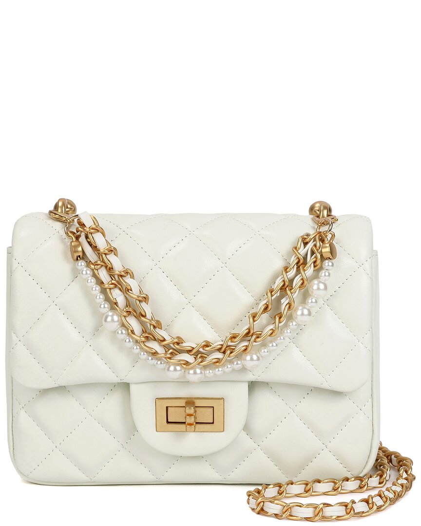 Tiffany & Fred Paris Quilted Sheepskin Leather Crossbody