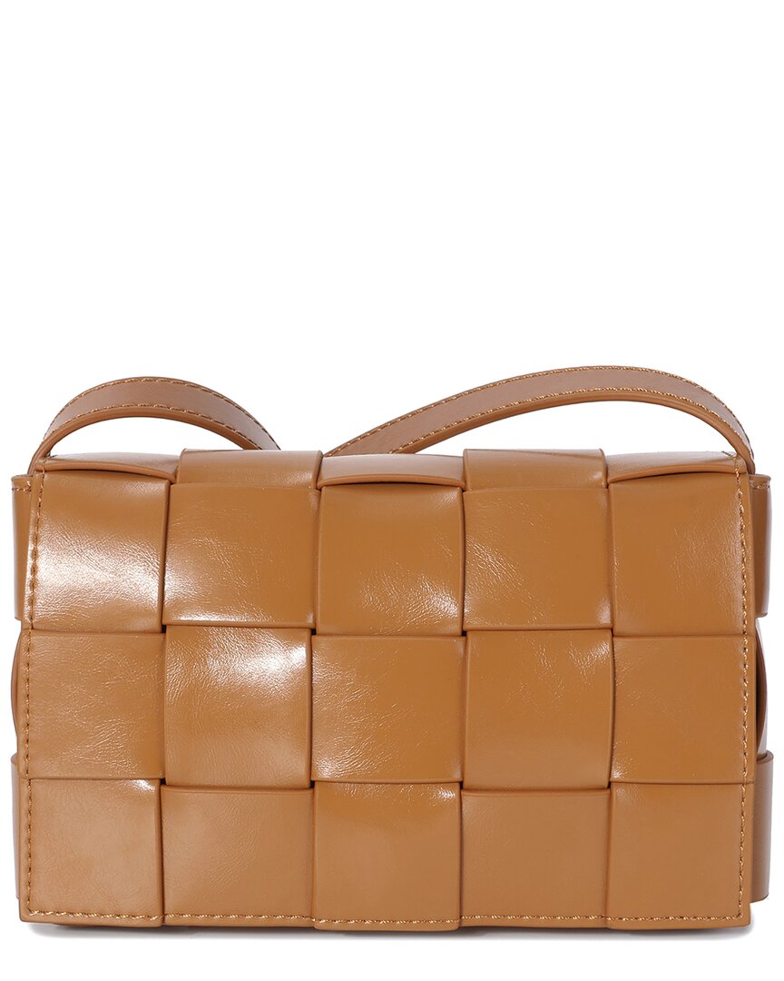 Tiffany & Fred Paris Woven Leather Small Crossbody