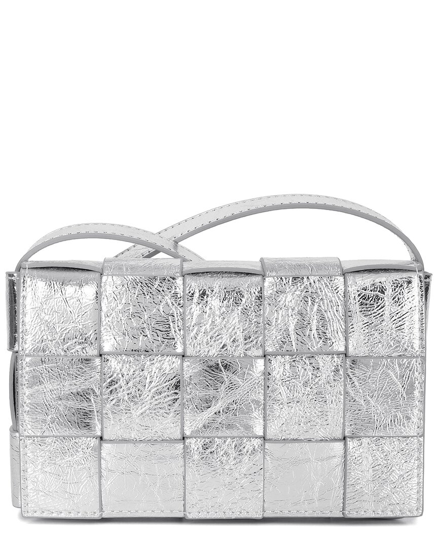 Tiffany & Fred Paris Woven Leather Small Crossbody