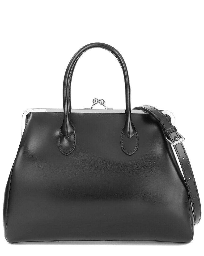 Tiffany & Fred Paris Top-handle Calfskin Leather Vertical Satchel