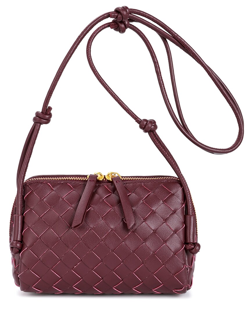 Tiffany & Fred Paris Hand-woven Leather Crossbody