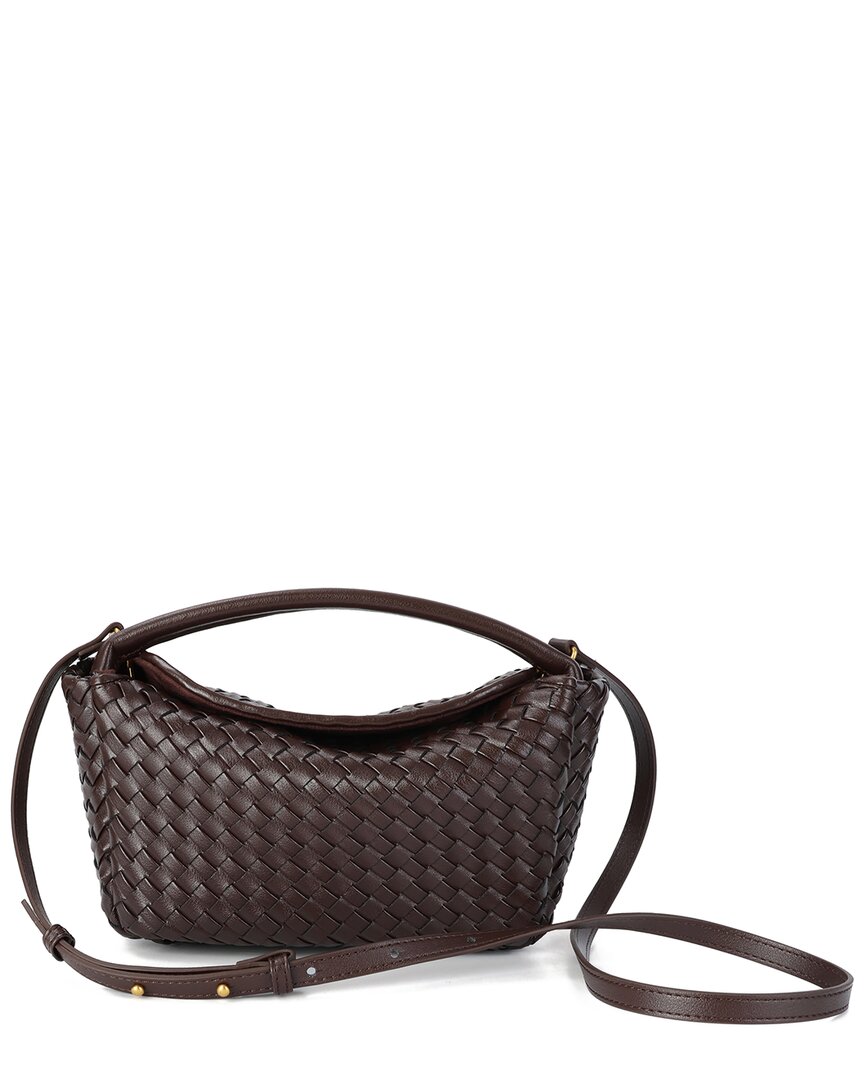 Tiffany & Fred Paris Hand-woven Leather Crossbody