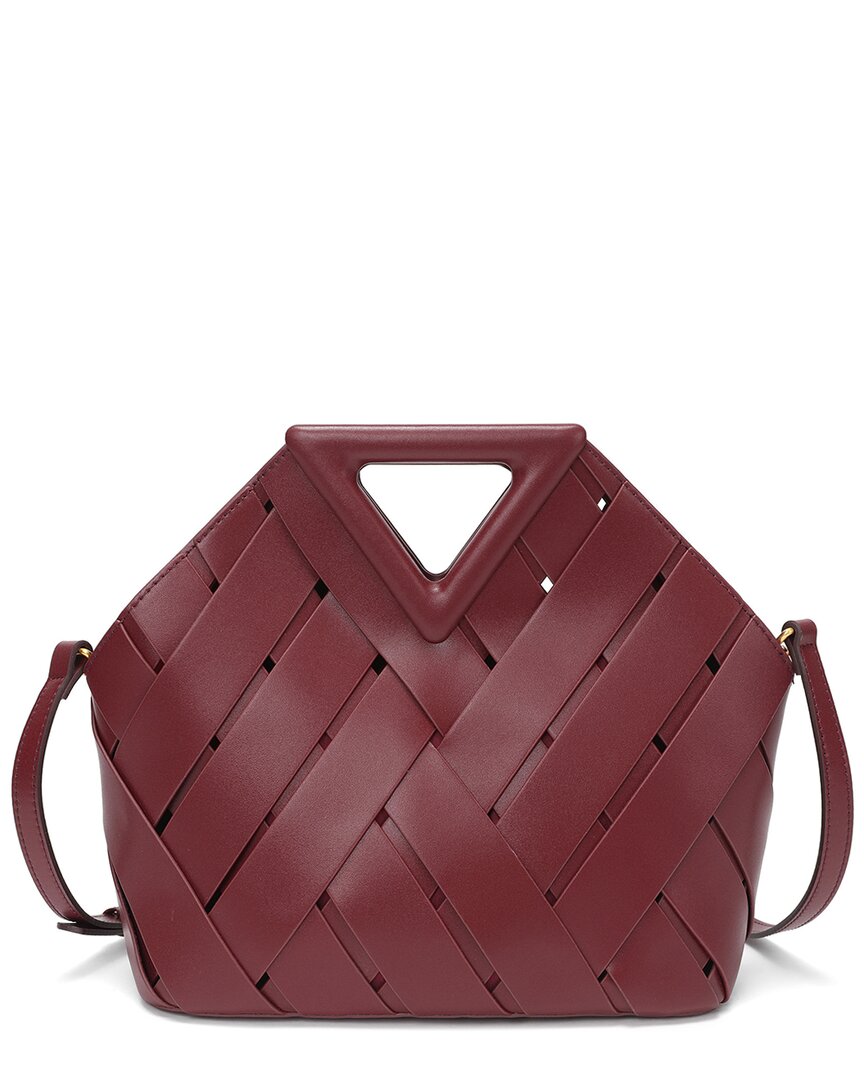Tiffany & Fred Paris Smooth & Perforated Leather Satchel