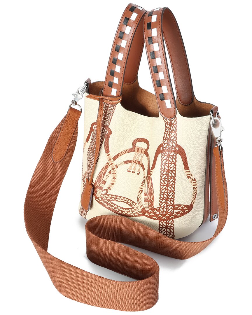 Tiffany & Fred Paris Top-handle Painted Leather Tote