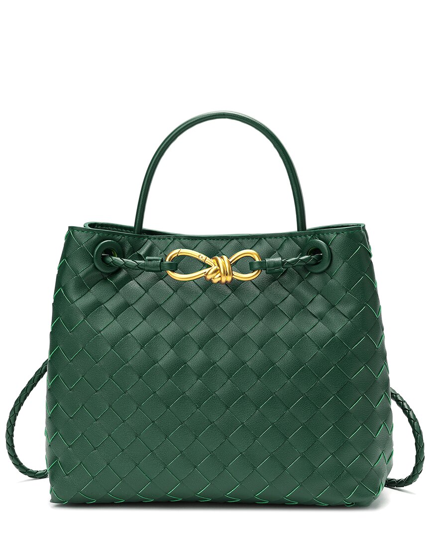 Tiffany & Fred Paris Woven Leather Top Handle Mess