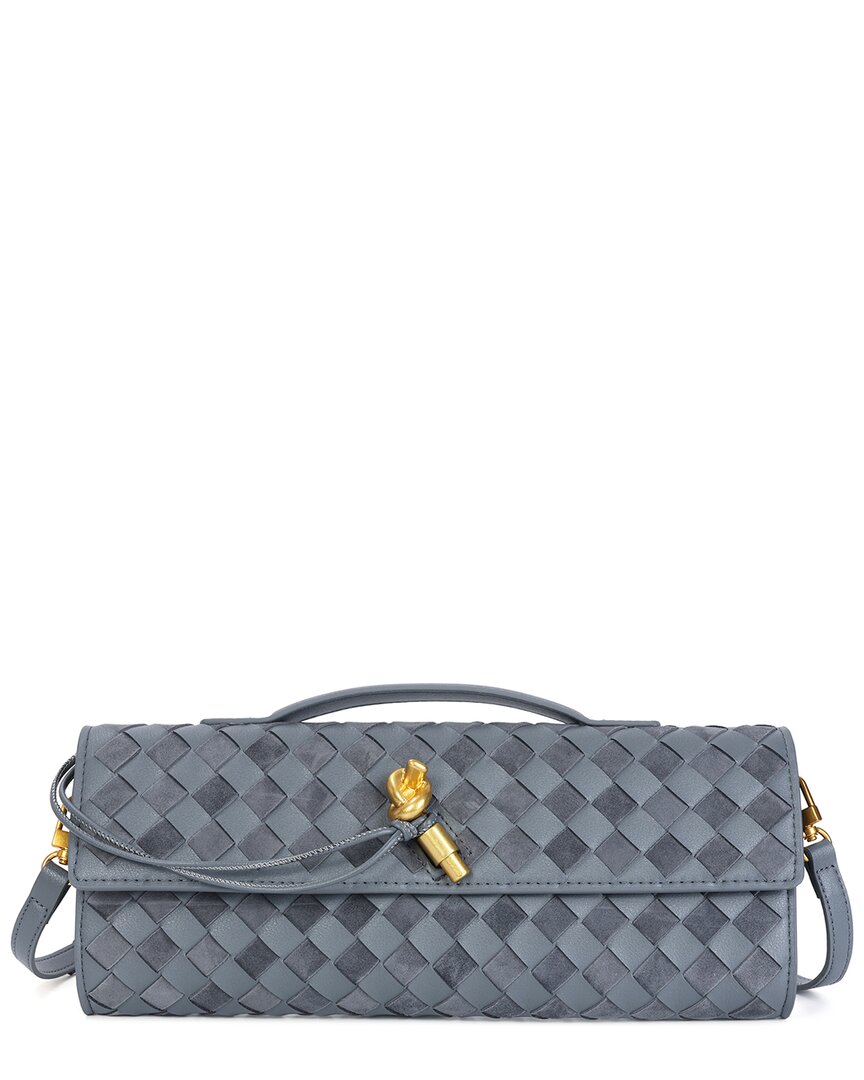 Tiffany & Fred Paris Hand-woven Leather Clutch