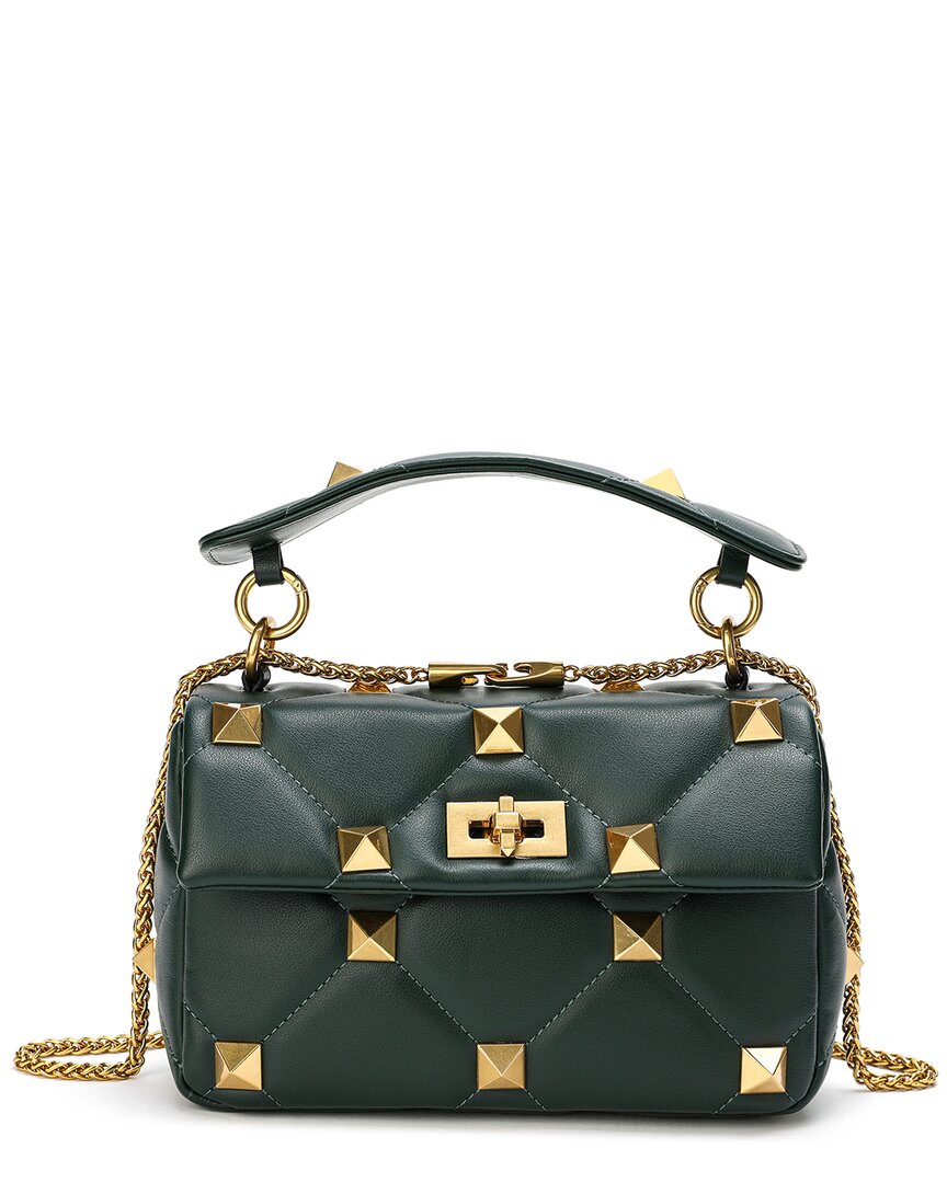 Tiffany & Fred Paris Quilted & Studded Leather Messenger Bag
