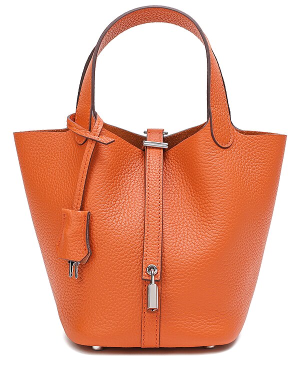 Tiffany & Fred Paris Full-Grain Leather Top Handle Bag