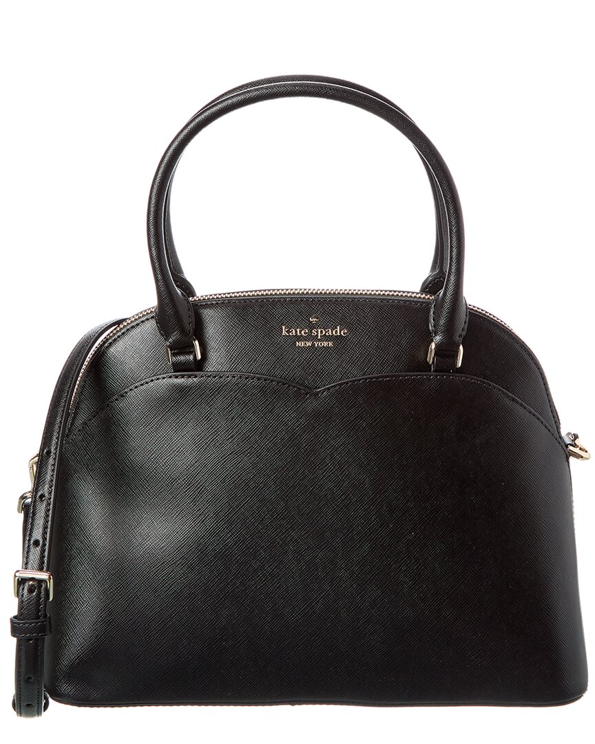 Kate Spade New York Payton Saffiano Leather Medium Dome Satchel In Black