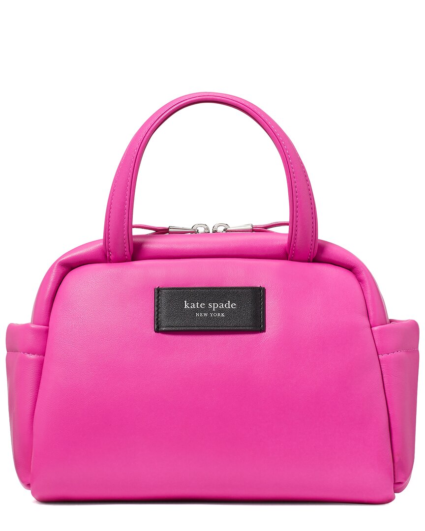 Kate Spade New York Puffed Smooth Leather Satchel In Pink
