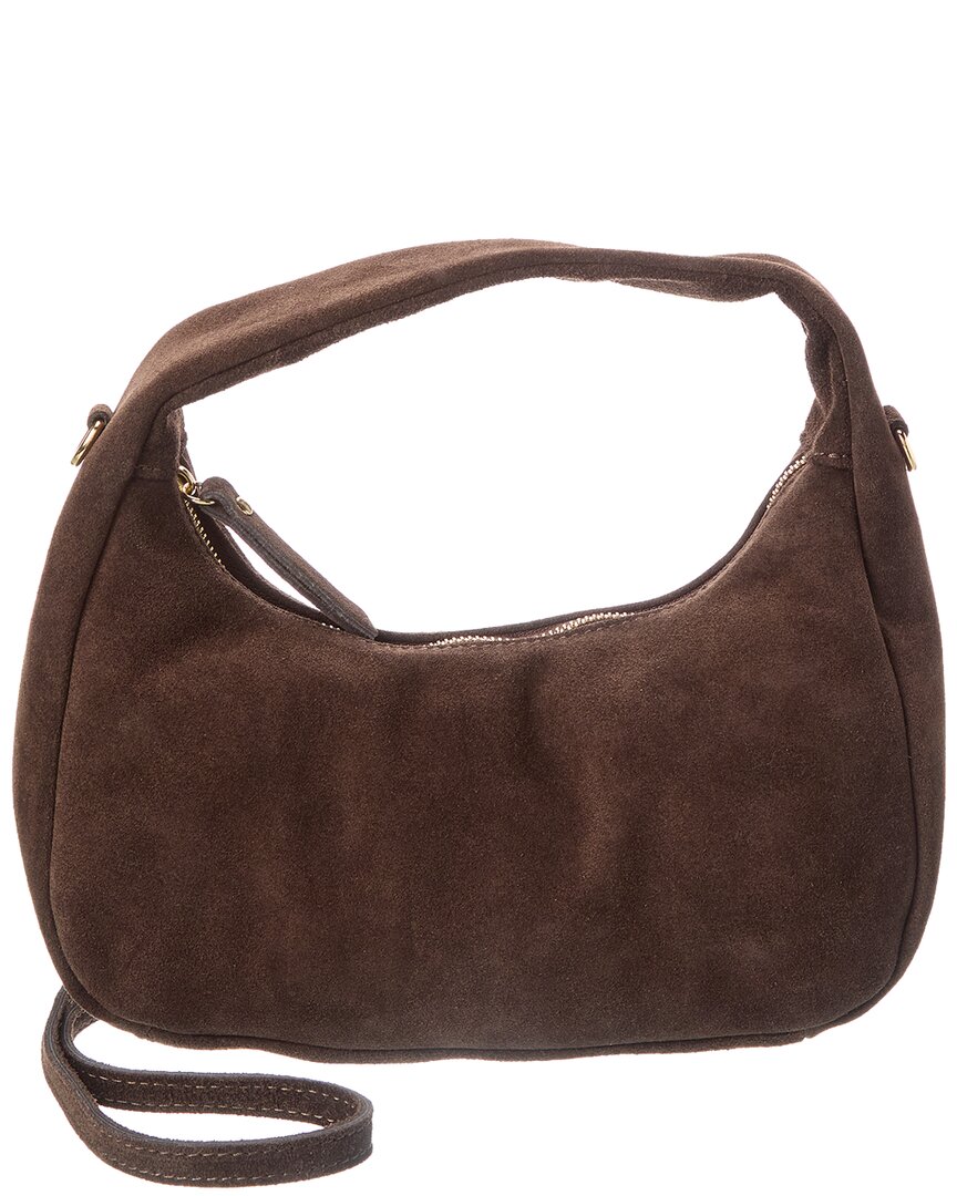 Persaman New York Haven16 Suede Shoulder Bag In Brown