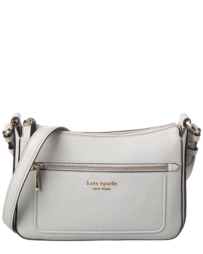 Kate Spade New York Hudson Pebbled Leather Medium Crossbody In Gray