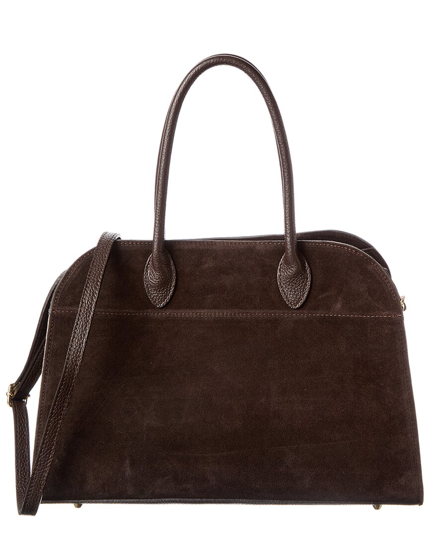 Persaman New York Valeria Suede Bowling Bag In Brown