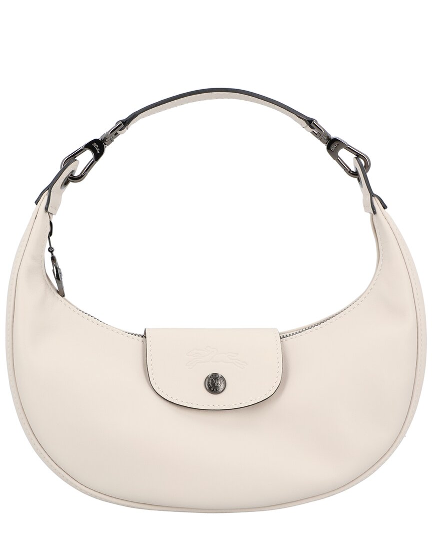 Longchamp Le Pliage Xtra Small Leather Shoulder Bag In White