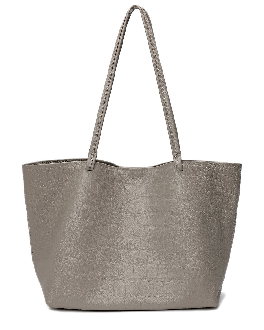 Tiffany & Fred Croc-embossed Leather Tote