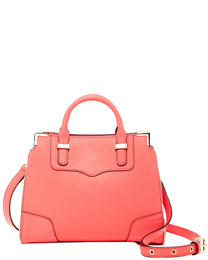 Rebecca Minkoff Small Amorous Leather Satchel In Pink