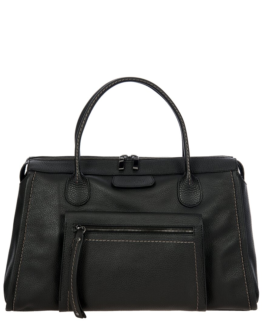 Bric's Brics Ibisco Large Leather Handbag In Black