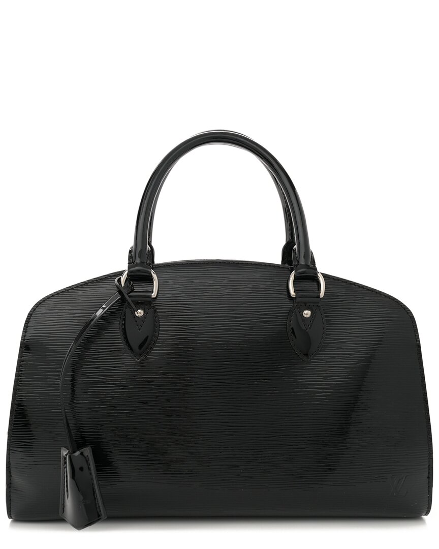 Pre-owned Louis Vuitton Black Epi Electric Patent Leather Pont Neuf Pm (authentic Pre- Loved)