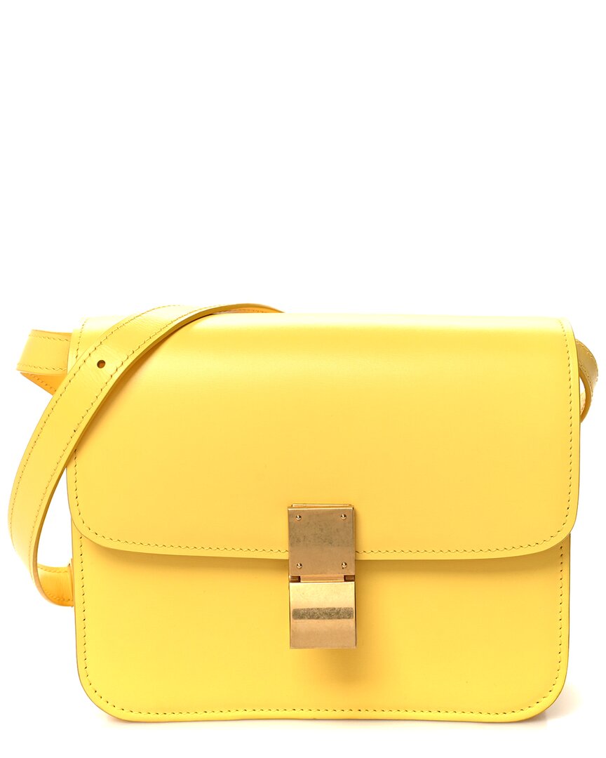 Celine Pollen Box Calf Leather Box Medium Classic Box Flap Bag (authentic Pre-  Loved)