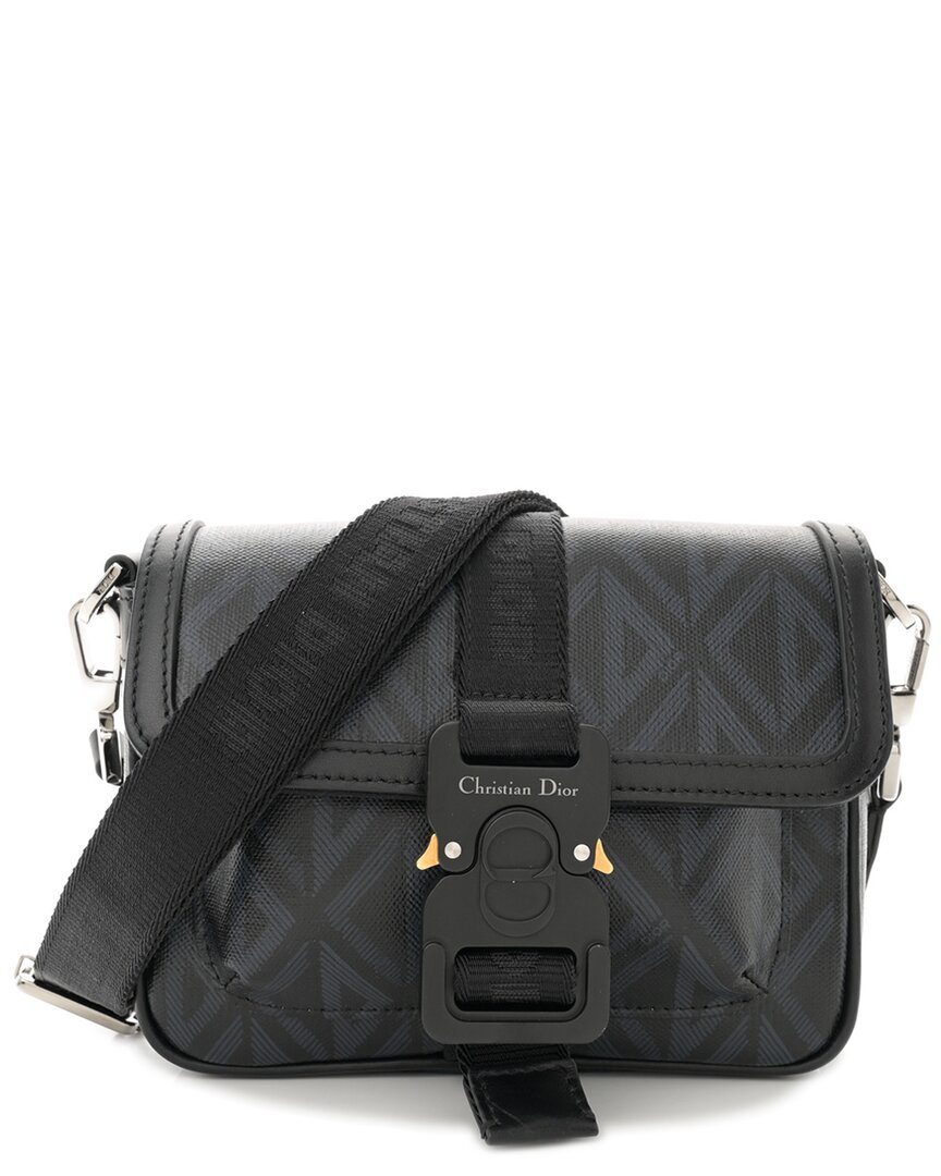 Dior Black Cd Diamond Coated Canvas Mini Hit The Road Bag (authentic Pre-  Loved)