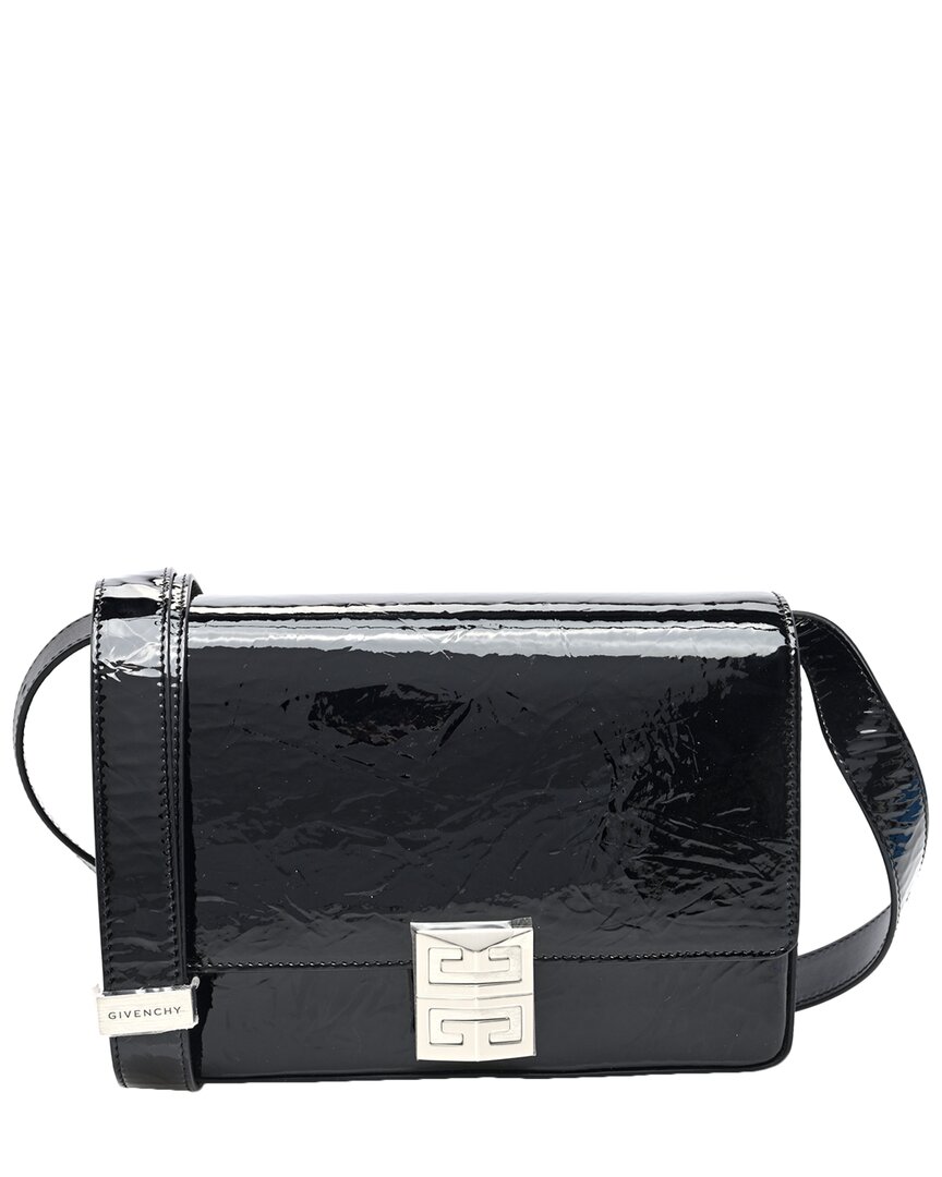 Givenchy Black Goatskin Leather Textured Medium 4g Shoulder Bag (authentic Pre-loved)