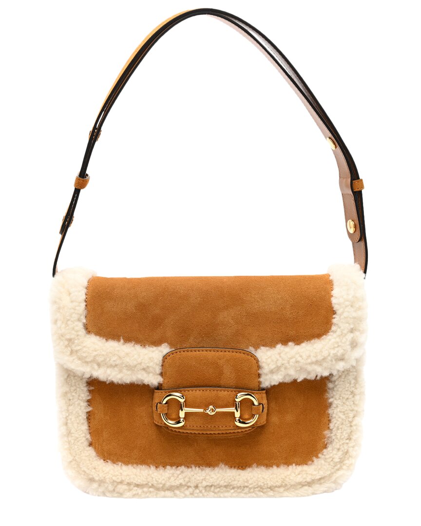 Gucci Brown Suede Horsebit 1955 Shoulder Bag (authentic Pre-loved)