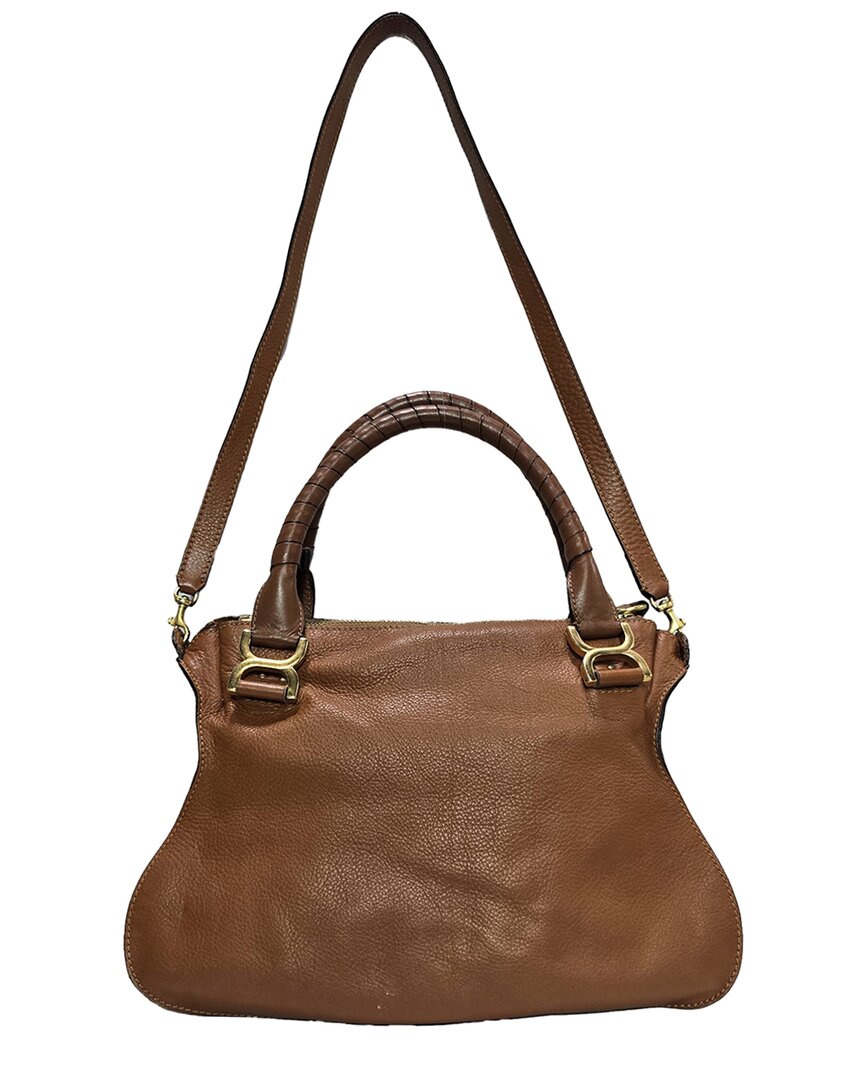 Chloé Chloe Marcie Medium Leather Top Handle In Brown