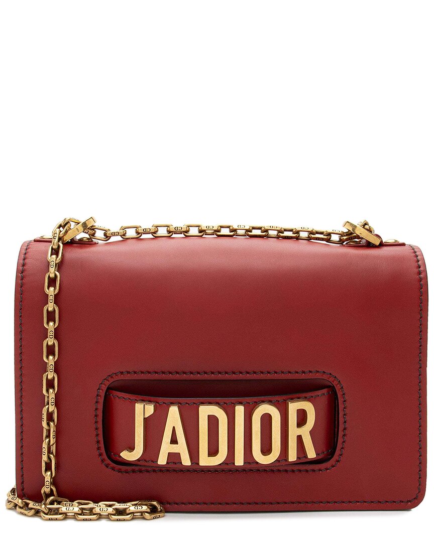 Dior Red Calfskin J'a Flap Bag (authentic Pre-loved)