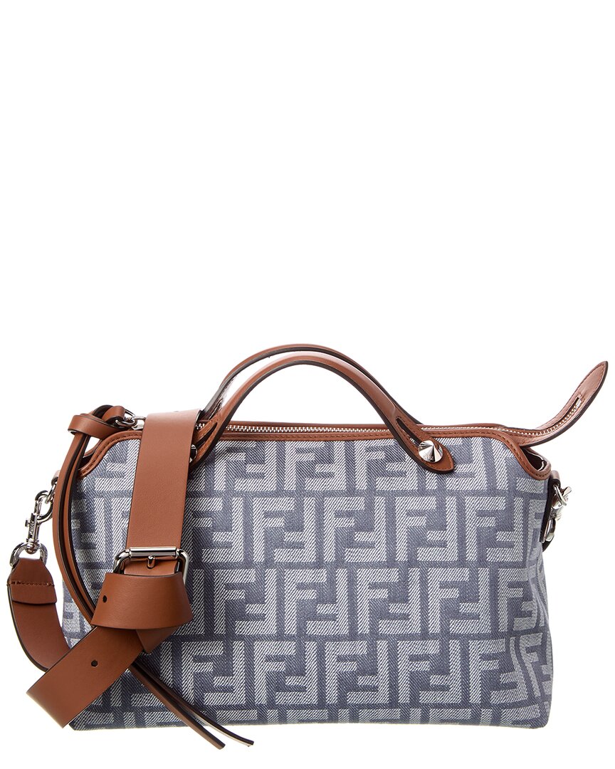 Fendi Women By The Way Soft Medium Ff Jacquard Denim Crossbody Bag In Multi